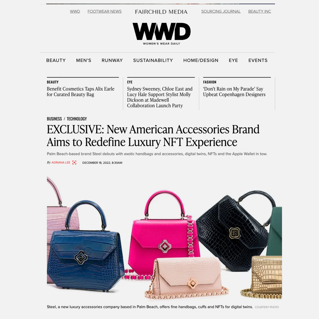 New American Accessories Brand Aims to Redefine Luxury NFT Experience - WWD La Maison STEEL