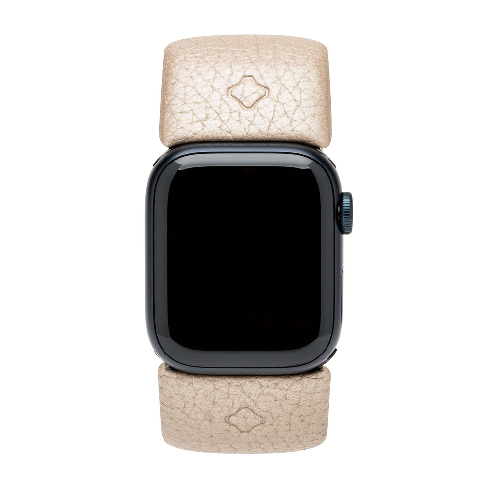 Day-To-Night (DTN) SmrtKuff® for Apple Watch® | French Leather | Champagne Gold