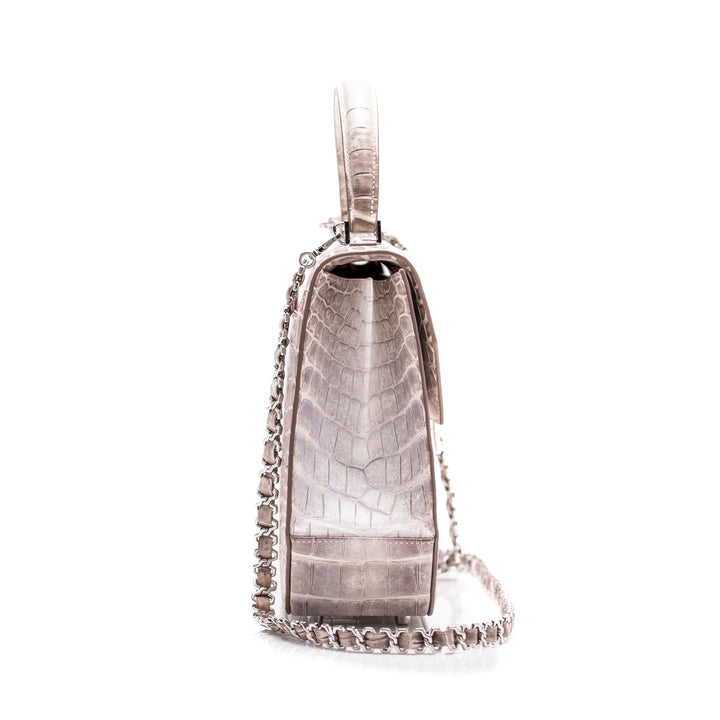 Steel Icon 28 Sculpture | Handbag | Limited Edition | 100% Handmade & Saddle-Stitched in Switzerland | Himalayan Crocodile